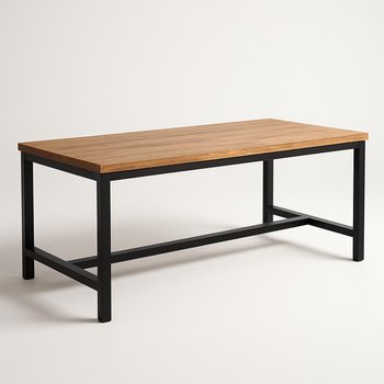 Metal karkaslı taxta loft masanın kiçik görüntüsü