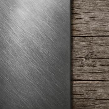 Fırçalanmış metal səthin loft üslubunda yaxın plan teksturası