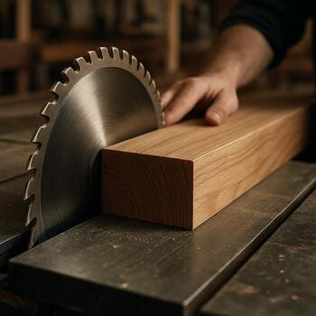 Bərk ağac lövhənin emalatxanada dəqiq kəsilməsi