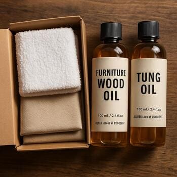 Ağac yağlayıcıları və parça dəstindən ibarət mebel baxım dəsti