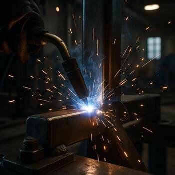 Emalatxanada metal konstruksiyanın qaynaq edilən hissəsi